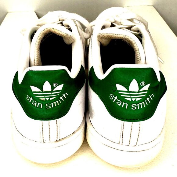 ADIDAS Mens Shoes Leather Stan Smith Ortholite Low Top Sneaker White Green US6.5 - Picture 7 of 16
